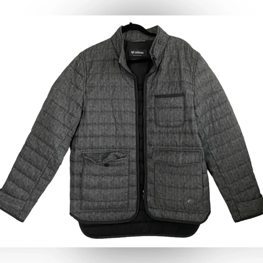 Minimum Zolten Outerwear grey quilted jacket Sz XL